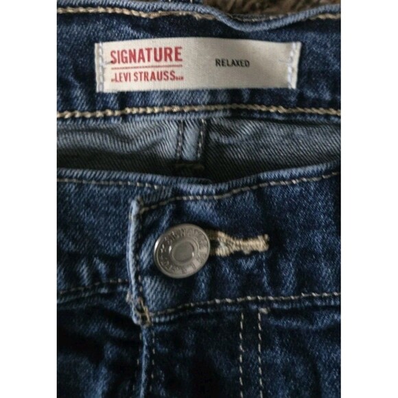 Levi Straus Signature Relaxed Mens Blue Jeans Pants Size 32x30 Medium Wash Levis - Picture 4 of 12